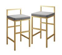OGYJMSFN Sgabelli da Bar Modern Velvet Set of 2 Vintage Bar Height Stools Pub Stools Chairs, Dining Room Furniture 330 lbs Capacity, Seat Height 45/50/55/60/65/70/75/80/85cm