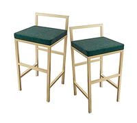 OGYJMSFN Sgabelli da Bar Modern Velvet Set of 2 Vintage Bar Height Stools Pub Stools Chairs, Dining Room Furniture 330 lbs Capacity, Seat Height 45/50/55/60/65/70/75/80/85cm