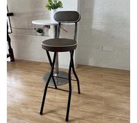 OGYJMSFN Sgabelli da Bar Portable Folding Camping Stool With Backrest Pu Leather Bar Chair Padded Seat for Dorm Kitchen Vanity Church Outdoor Use(C,60cm)