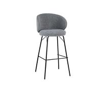 OGYJMSFN Sgabelli da Bar Sgabello da bar for il tempo libero 75 cm/29,52 pollici Seggiolone alla moda in ferro battuto con schienale Sgabelli da bar for bar(Flannelette1)