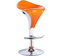 OGYJMSFN Sgabelli da Bar Sgabello da bar girevole regolabile con schienale e poggiapiedi, sedia da pranzo senza braccioli, altezza for la colazione(Orange,Chassis38.5cm)