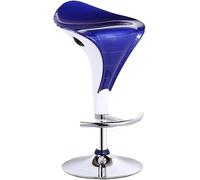 OGYJMSFN Sgabelli da Bar Sgabello da bar girevole regolabile con schienale e poggiapiedi, sedia da pranzo senza braccioli, altezza for la colazione(Blue,Chassis38.5cm)