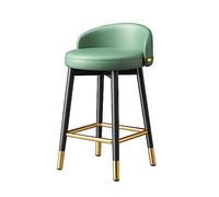 OGYJMSFN Sgabelli da Bar Sitting Height 55/65/75cm, Checkout Counter Bar Stool, Low Back, Back European Wrought Iron PU High Chair Independence dedication