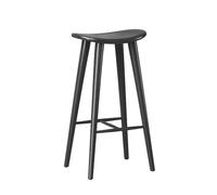 OGYJMSFN Sgabelli da Bar Stylish Black Wooden Bar Stool No Backrest Easy Assembly Free Kitchen Islands Dining Areas Chair Versatile Seating(Black,70cm)