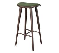 OGYJMSFN Sgabelli da Bar Stylish Black Wooden Bar Stool No Backrest Easy Assembly Free Kitchen Islands Dining Areas Chair Versatile Seating(Green,65cm)
