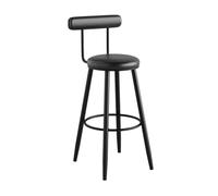 OGYJMSFN Sgabelli da Bar Stylish Green Bar Stools With Backrest Height Adjustable Counter Chairs for Kitchen Islands Restaurants Comfortable Seating Home Dining(Negro)