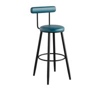 OGYJMSFN Sgabelli da Bar Stylish Green Bar Stools With Backrest Height Adjustable Counter Chairs for Kitchen Islands Restaurants Comfortable Seating Home Dining(Blue)