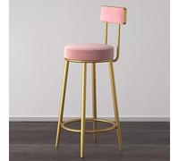 OGYJMSFN Sgabelli da Bar Velvet Counter Height with Back, Round Counter Stools, Gold Metal s for Bar Pub Cafe dedication