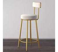 OGYJMSFN Sgabelli da Bar Velvet Counter Height with Back, Round Counter Stools, Gold Metal s for Bar Pub Cafe dedication