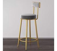 OGYJMSFN Sgabelli da Bar Velvet Counter Height with Back, Round Counter Stools, Gold Metal s for Bar Pub Cafe dedication