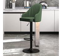 OGYJMSFN Sgabelli da Bar with Back Set of 2 Adjustable Swivel Counter Height Dining Sland Chairs, PU Leather Black Metal Legs Island Chair, Suitable for Home Bars, Bistros, Restaurants