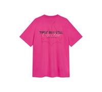 OH APRIL Maglia extra large 'Still on Fire ' rosa / nero, Taglia L