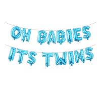 OH BABIES - Palloncino multicolore per gemelli, decorazioni e forniture per baby shower, per rivelare il sesso dei gemelli (OH BABIES ITS TWINS Blue Star)