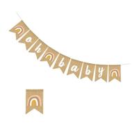 Oh Baby Banner, Ghirlanda in Lino per Baby Shower, Banner per Bambini di Benvenuto per Feste di Compleanno, Rivelare il Genere, Decorazioni
