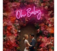 Oh Baby Insegna al neon, luce personalizzata per decorazioni per baby shower, decorazione per asilo nido o festa di sesso, decorazione perfetta per feste al neon per feste di bambino