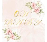 OH BABY: Memory book, to fill out and paste photos, elegant design lovingly designed: offers space for 20 guests, additional blank pages for free design, gift idea for baby shower