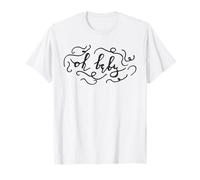 Oh Baby Swirl Script Citazione Oh Baby Text Laurels Maglietta