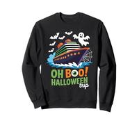 Oh Boo Halloween Crociera Viaggio Fantasma Spettrale Vacanza Donne Uomini Felpa