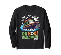 Oh Boo Halloween Crociera Viaggio Fantasma Spettrale Vacanza Donne Uomini Maglia a Manica