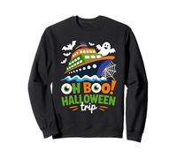 Oh Boo Halloween Crociera Viaggio Fantasma Spettrale Vacanza Vacanza Felpa
