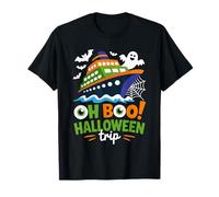 Oh Boo Halloween Crociera Viaggio Fantasma Spettrale Vacanza Vacanza Maglietta
