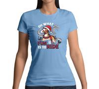 Oh Che Divertimento È Andare A Cavallo - Maglietta Donna - Cavalli Natale