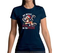 Oh Che Divertimento È Andare A Cavallo - Maglietta Donna - Cavalli Natale