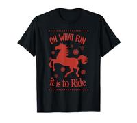 Oh, che divertimento è cavalcare un cavallo di Natale, Western Xmas Women Maglietta