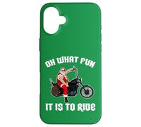 Oh Che divertimento è guidare Cool Santa su una moto Custodia per iPhone 16 Plus