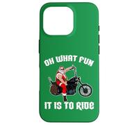 Oh Che divertimento è guidare Cool Santa su una moto Custodia per iPhone 16 Pro