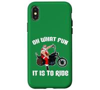 Oh Che divertimento è guidare Cool Santa su una moto Custodia per iPhone X/XS