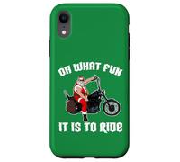 Oh Che divertimento è guidare Cool Santa su una moto Custodia per iPhone XR