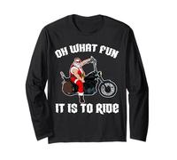 Oh Che Divertimento è Guidare Cool Santa su Una Moto Maglia a Manica