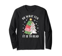 Oh Che Divertimento è Leggere Libro Albero di Natale Maglia a Manica