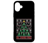 Oh Chemis albero Divertente Chimica Scienza Natale Pun Grafico Custodia per iPhone 16 Plus