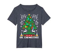 Oh Chemistree Natale Chimica Chimica Scienza Tavola Maglietta, Donna Plus-Size, Pervinca, 4X