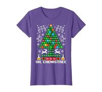 Oh Chemistree Natale Chimica Chimica Scienza Tavola Maglietta, Donna, Viola mélange, S