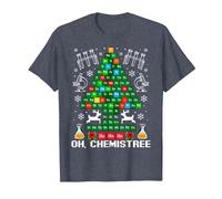 Oh Chemistree Natale Chimica Chimica Scienza Tavola Maglietta, Uomo, Pervinca, M