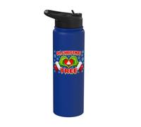 Oh Christmas Tree Debbie Cake Lovers Funny Holiday Pun Stainless Steel Insulated Water Bottle