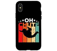 Oh Chute Skydiving Parachutist Skydive Parachuting Skydiver Custodia per iPhone X/XS