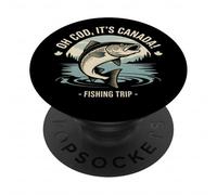 Oh Cod It's Canada Divertente viaggio di pesca PopSockets PopGrip Adesivo
