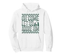 Oh Come Let UA Adore Lui Christian Natale Retro Vacanza Felpa con Cappuccio