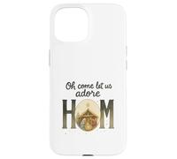 Oh Come Let Us Adore Him - Watercolor Nativity Christmas Custodia per iPhone 15