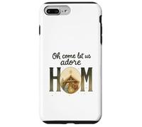 Oh Come Let Us Adore Him - Watercolor Nativity Christmas Custodia per iPhone 7 Plus/8 Plus
