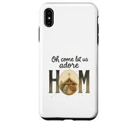 Oh Come Let Us Adore Him - Watercolor Nativity Christmas Custodia per iPhone XS Max