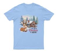 Oh Deer Christmas Is T-Shirt Unisex Regalo Foresta Retrò Stagionale...
