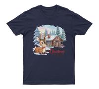 Oh Deer Christmas Is T-Shirt Unisex Regalo Foresta Retrò Stagionale...