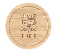 Oh Guarda È L'Ora Del Caffè Tagliere Rotondo Divertente Per Formaggio Caffeina
