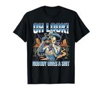 Oh Guarda Nessuno dà Un Meme di Cowboy Dell'oca Divertente di Merda Maglietta