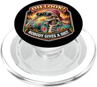 Oh Guarda! Nessuno dà una merda Scherzo divertente binocolo scheletro PopSockets PopGrip per MagSafe